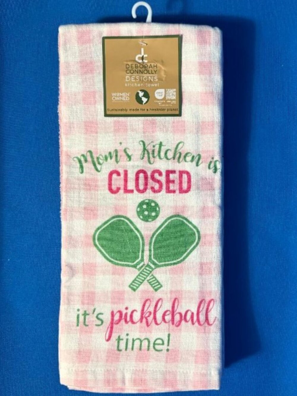 NEW 3 PK W/ 2 MOM'S KITCHEN IS CLOSED IT'S PICKLEBALL TIME & PINK KITCHEN TOWEL